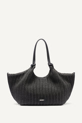 PAULA CROCHET RAFFIA MEDIUM COMMUTER TOTE