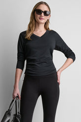 LONG SLEEVE V-NECK TECH TEE