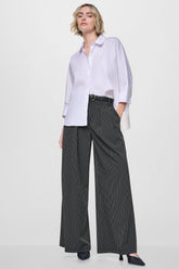 PINSTRIPE PLEATED COMMUTER TROUSER