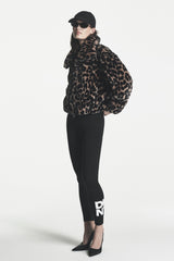 FAUX FUR BUBBLE HEM JACKET