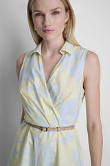 WRAP-EFFECT FLORAL PRINT DRESS