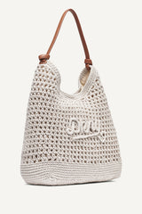 PAULA CROCHET LOGO HOBO BAG