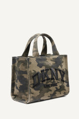 HADLEE SMALL LOGO EMBROIDERED CAMO TOTE