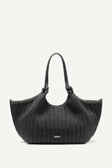 PAULA CROCHET RAFFIA MEDIUM COMMUTER TOTE