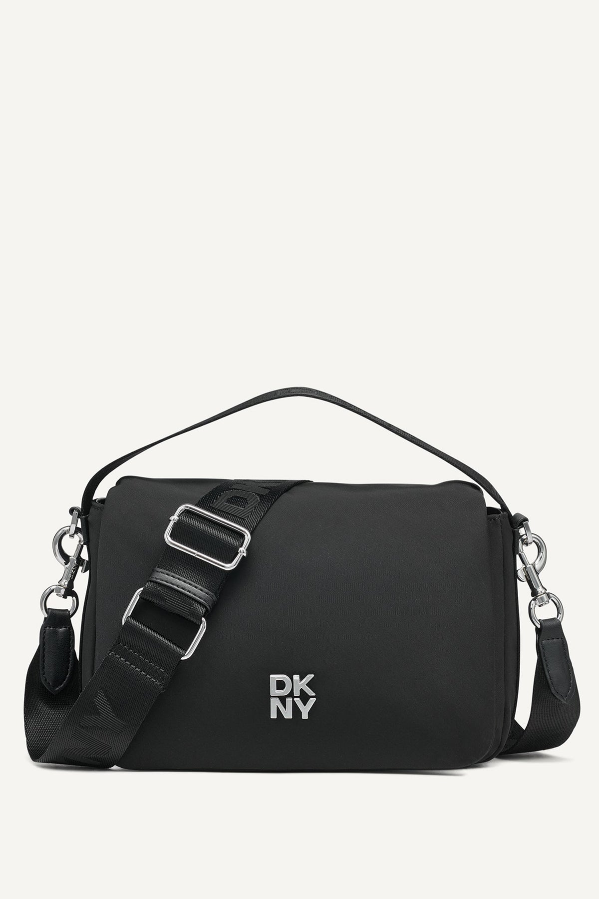 JENNY LOGO FLAP SHOULDER BAG