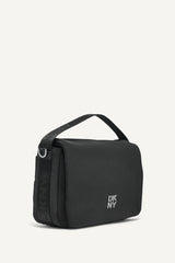 JENNY LOGO FLAP SHOULDER BAG