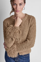 LONG SLEEVE FRINGE CARDIGAN