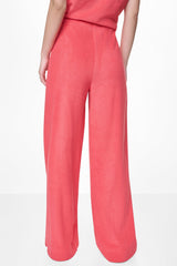 TOWELLING TERRY HIGH RISE WIDE LEG PANT