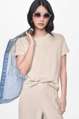 TOWELLING TERRY CREW NECK TEE