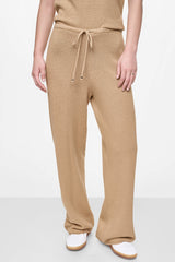 TUCK STITCH HIGH-RISE DRAWSTRING PANT
