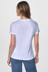 NEWSPRINT DKNY STACKED LOGO TEE