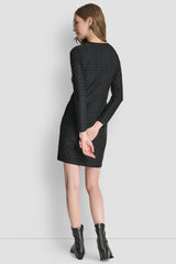 LOGO JACQUARD MINI DRESS