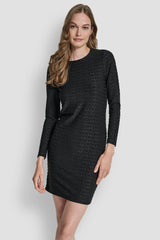 LOGO JACQUARD MINI DRESS