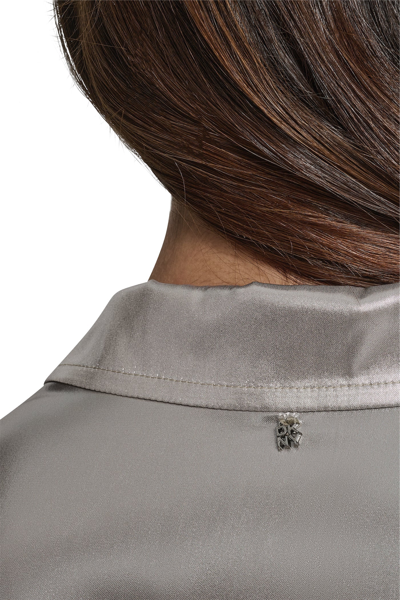 BUTTON FRONT METALLIC BLOUSE