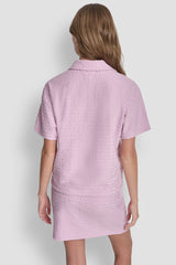 LOGO JACQUARD BOXY POLO TEE