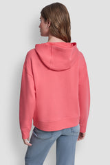 STACKED RHINESTONE FOIL LOGO HOODIE