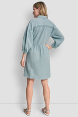 GAUZE V-NECK DRESS