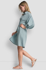 GAUZE V-NECK DRESS