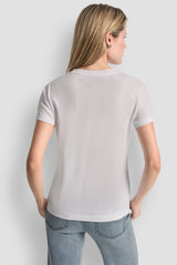 DKNY JEANS STACK LOGO RHINESTONE TEE