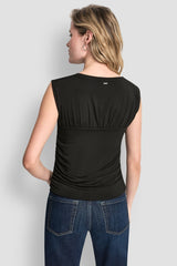 RUCHED BODICE SLEEVLESS TOP