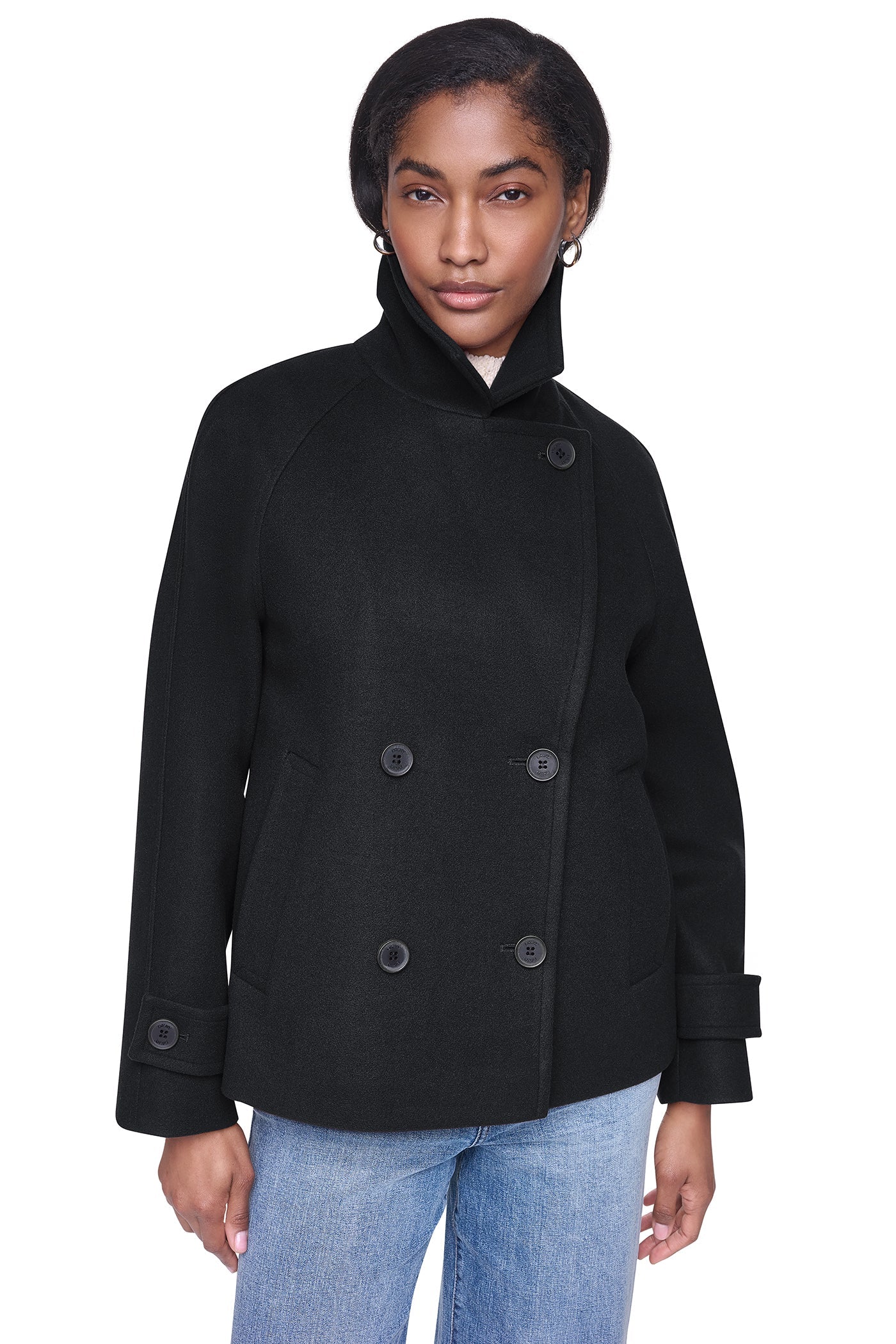 FAUX WOOL PEACOAT