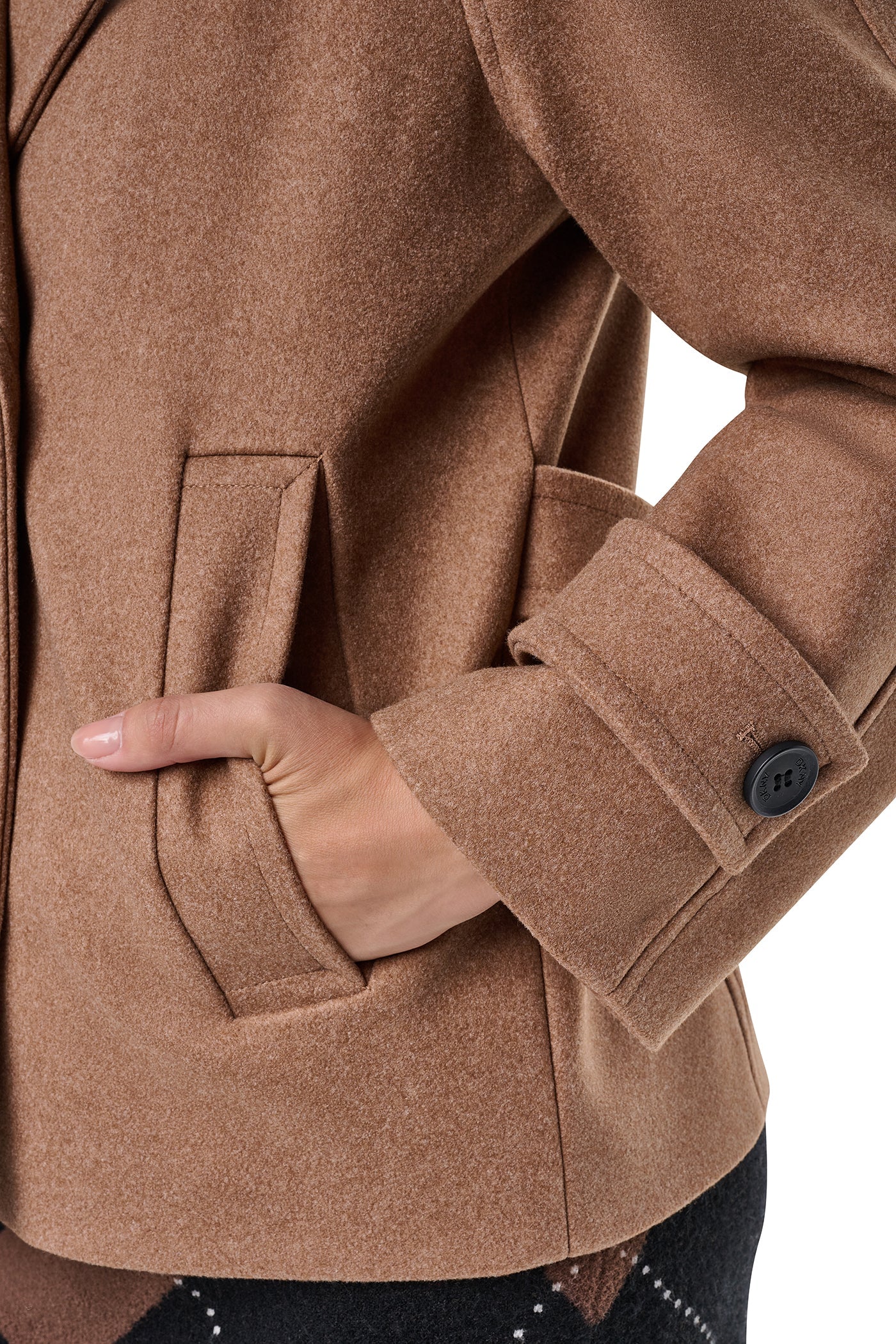 FAUX WOOL PEACOAT
