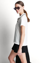 LOGO EMBROIDERED ZIP POLO