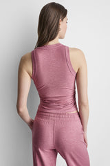 SPACEDYE TANK WITH RUCHING