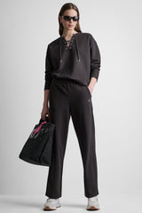 HIGH-RISE RIB TRACK PANTS
