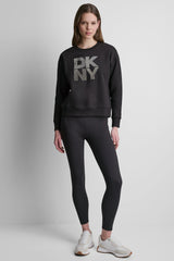 STACKED RHINESTONE LOGO PULLOVER
