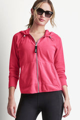 MINI WAFFLE FULL-ZIP HOODIE