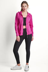 MINI WAFFLE FULL-ZIP HOODIE
