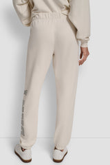 EXPLODED RHINESTONE VARISTY LOGO HIGH-RISE RELAXED