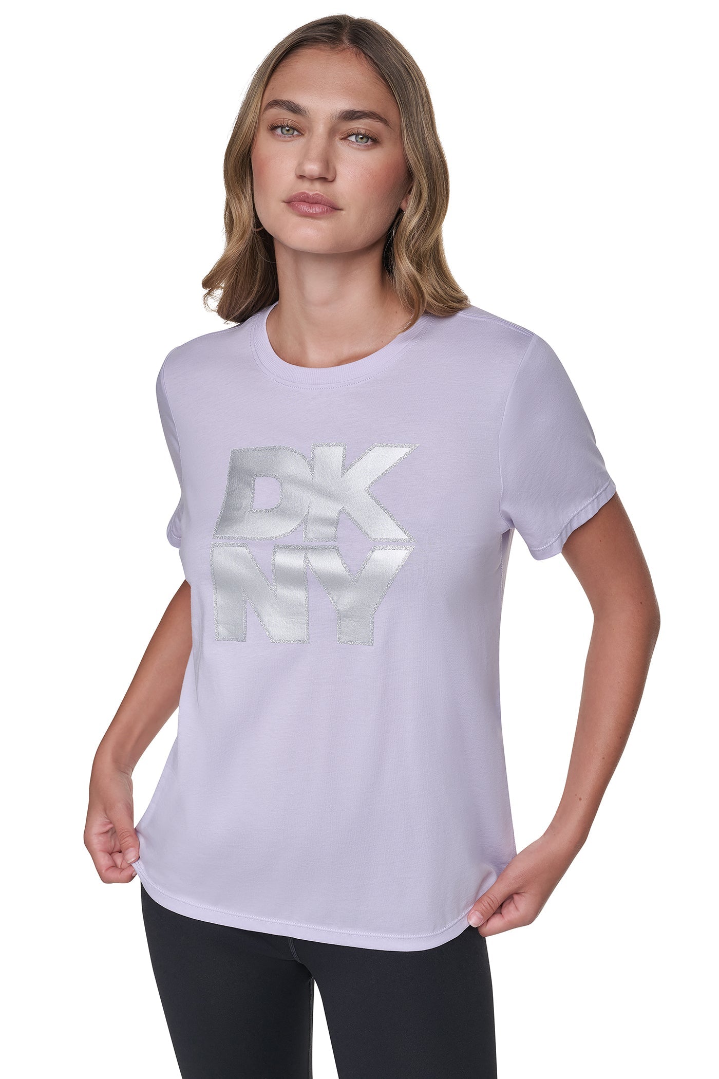 STACKED FOIL GLITTER LOGO TEE