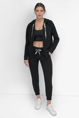 TWO-TONE LOGO DRAWSTRING HOODIE