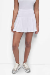 EXTRA HIGH-RISE COURT PIQUÉ PLEATED TENNIS SKORT