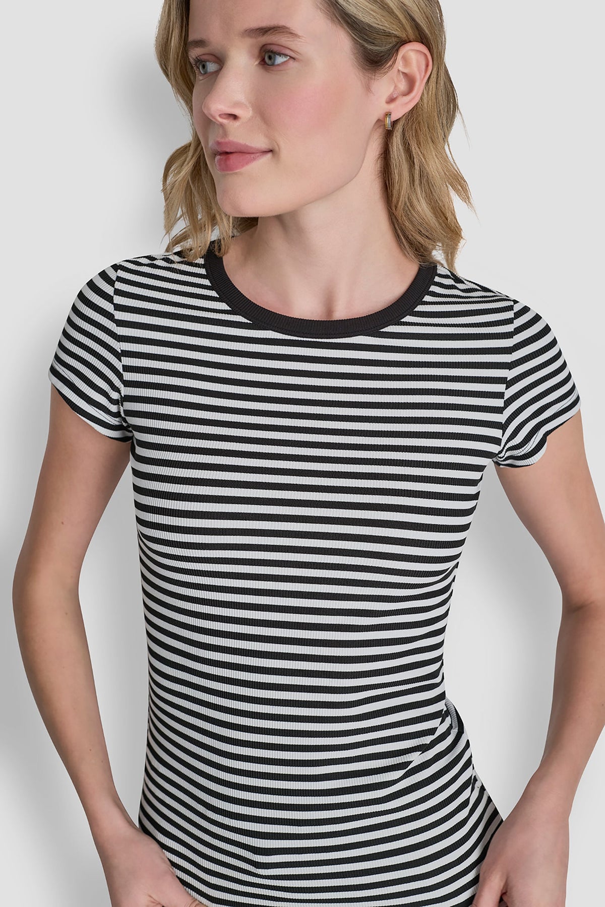 HUDSON RIB TEE WITH TONAL LOGO
