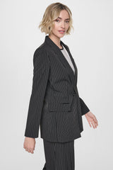 PINSTRIPE COMMUTER BLAZER