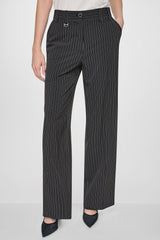 PINSTRIPE WIDE LEG COMMUTER TROUSER