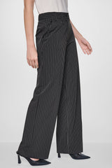 PINSTRIPE WIDE LEG COMMUTER TROUSER