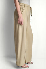 SEAMED WIDE LEG PULL-ON PANT