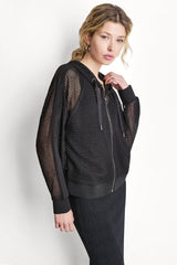 MESH LOGO ZIP-UP HOODIE