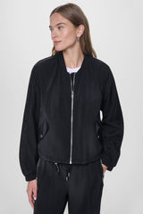 MESH LOGO TRIM HOODED JACKET