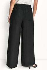 SEAMED WIDE LEG PULL-ON PANT